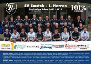 Unsere I. Herren und ihre Sponsoren: Bezirksliga Saison 2011 / 2012